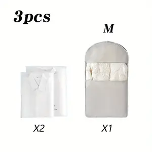 3-Piece Set (self-Seal Storage Bags + Clothing Compression Bag), Closet Compressible Storage Organizer, Jacket & Down Coat Compression Bag