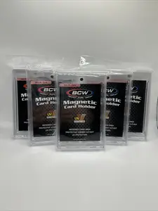 BCW Magnetic Card Holder 360pt Point with UV Protection, lot of 5 holders