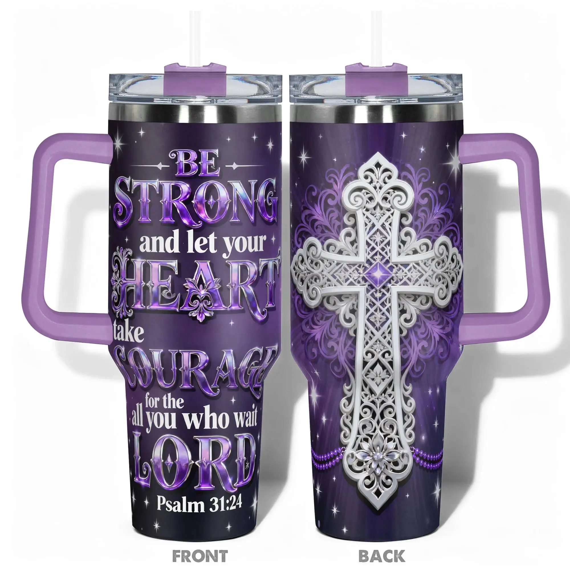 1pc Insulated Stainless Steel Cup 40oz/30oz/22oz/20oz/14oz Water Bottle, Hydration Tumbler Funny Design With Christian Cross Double-layer insulation Leakproof Large Capacity, Needed for Gym, Hiking, Travel Ideal Birthday Christmas Gift Hall