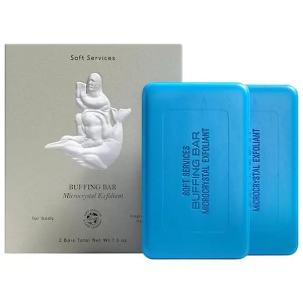 Soft Services  Buffing Bar Exfoliating Body Bar for KP and Ingrown Hair (2 pack)