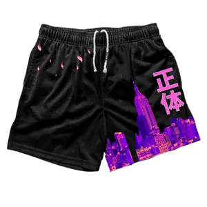 Neon Skyline Mesh Shorts