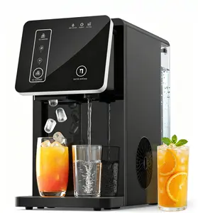 COWSAR Countertop Bullet Ice Maker & Water Dispenser, 3.3L Tank, 9 Bullet Ice Cubes Ready in 8-12 Mins, 26lbs/Day, Portable Ice Machine for Home Kitchen Office