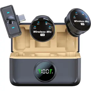 STANDARD GOODS Lavalier Microphone for  17 16 15 Android, Noise Canceling USB C Lapel Microphones Clip on Mic with  Case for Video Recording Vlogging