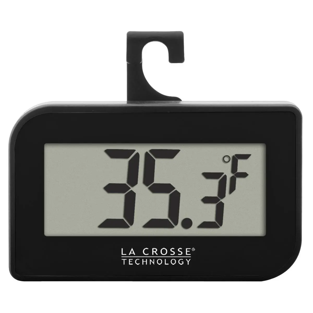 La Crosse Technology Home Digital LCD Thermometer - Black Model 314-152-B, Household Magnet, -4 to 122°F Measurement Range