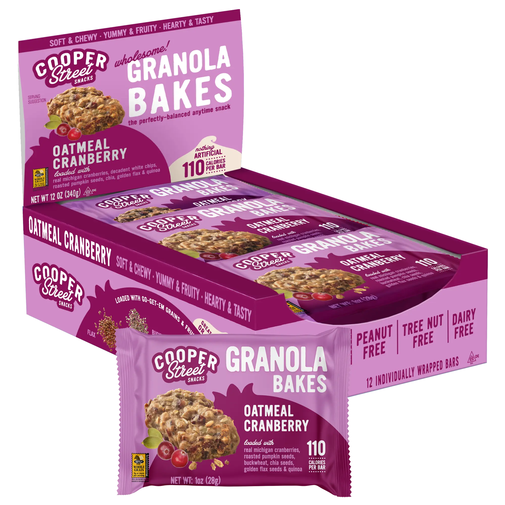 Oatmeal Cranberry Granola Bakes 1oz - 12 Count Pack