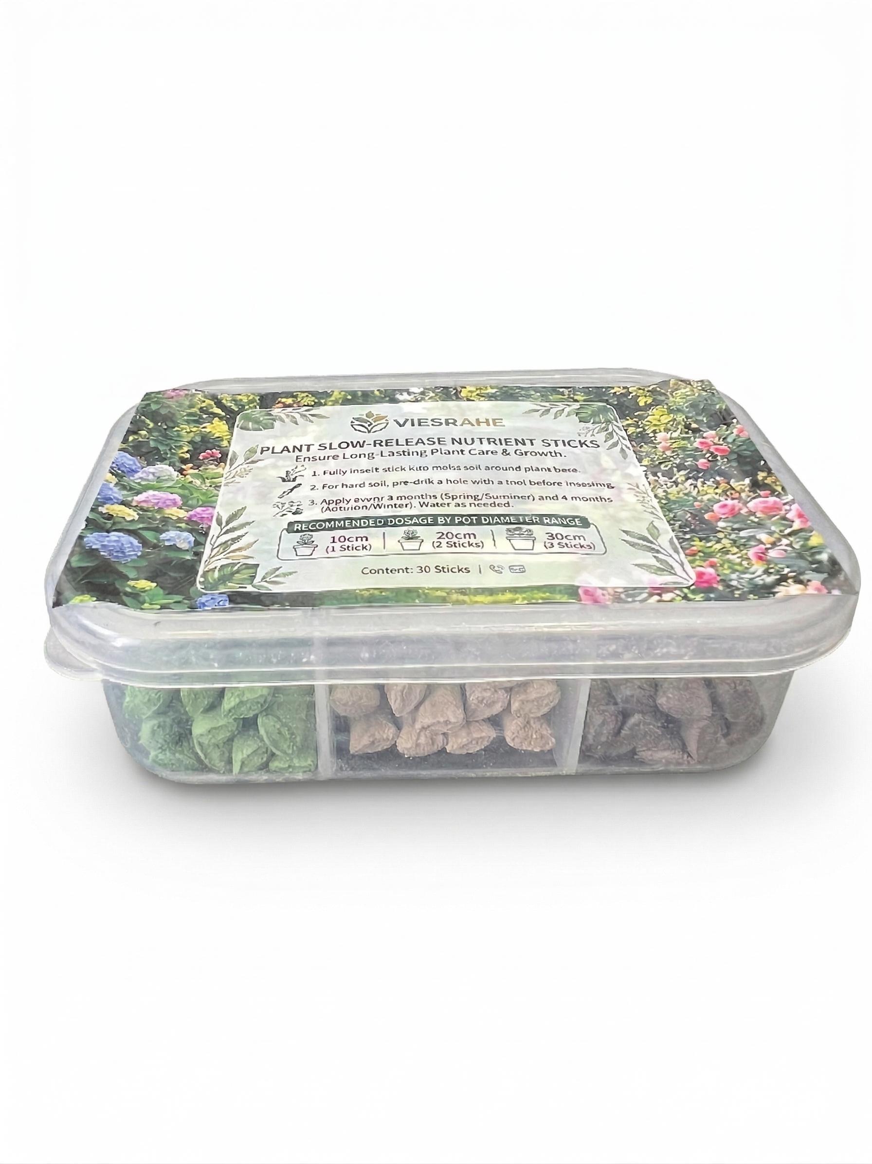 VIESRAHE 3-in-1 Plant Fertilizer Sticks Slow Release Probiotic Soil Regenerator for All Indoor Outdoor Plants Root Booster & Soil Enrichment Sticks for Flowers Succulents Houseplants