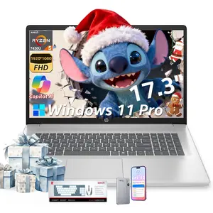 HP 17.3 Inch FHD Business Laptop | AMD Ryzen 5 7430U | Up to 32GB RAM 512GB SSD | Windows 11 Pro | Fast Charge Wi-Fi 6 Anti-Glare | Student & Business | Bundle Accessory