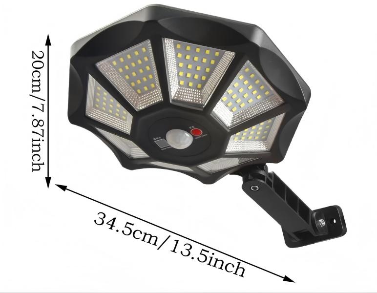 Solar Powered Decorative Garden Light 8 Sides LED Outdoor Decor Waterproof Romantic Ambience Light Unique Holiday Party Gift for Patio Yard Pathway Lawn Home Decor