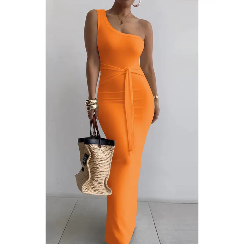 Orange bodycon dress - TikTok Shop