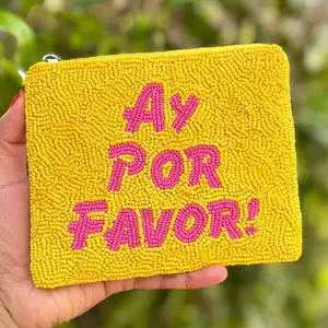 Ay Por Favor Beaded Pouch