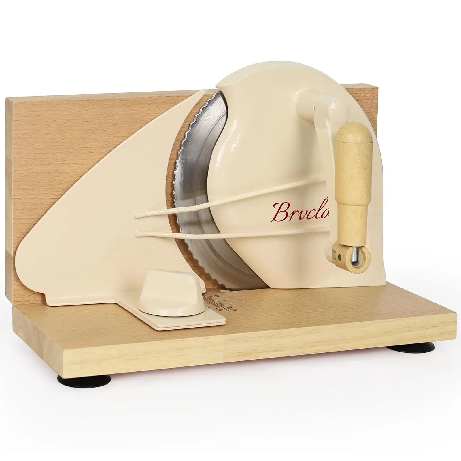 Foldable Manual Bread Slicer with Wooden Board & Foldable Handle,0-0.9" Adjustable Thickness,Serrated Blade & Suction Cup,Bread Slicer for Homemade Sourdough Bread,Soft Bread,Bagels,and More