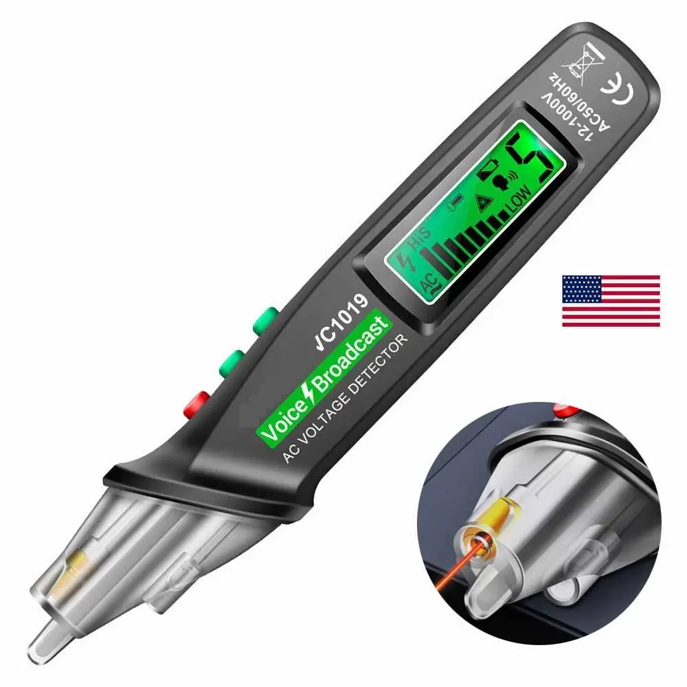 Handy Electrical Safety Tool! Pocket‑Sized Non‑Contact Voltage Tester Pen, Voice Alert, Breakpoint Locator, Built‑in Flashlight for Wiring & Appliance Repair