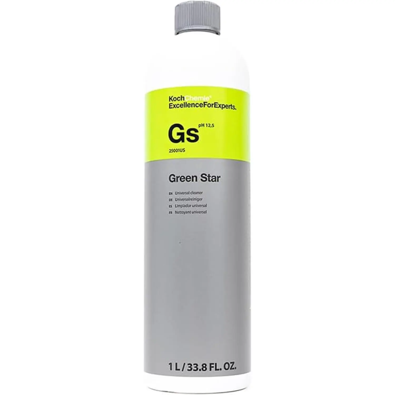 Green Star Highly Concentrated Universal Cleaner; NTA, Phosphate, and Solvent Free, Clean Auto Interiors and Exteriors, Engines, Commercial, Home, and Industrial Use (1 Liter)