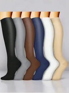 3 Pairs Compression Socks Men Women Long Tube Riding Elastic Socks Outdoor Fitness Running Sports Calf Socks Compression Socks, Athletic Socks
