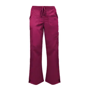 Natural Uniforms Women’s Bootcut Scrub Pants – Soft Stretch Cargo Work Pants with Drawstring Waist (9118)