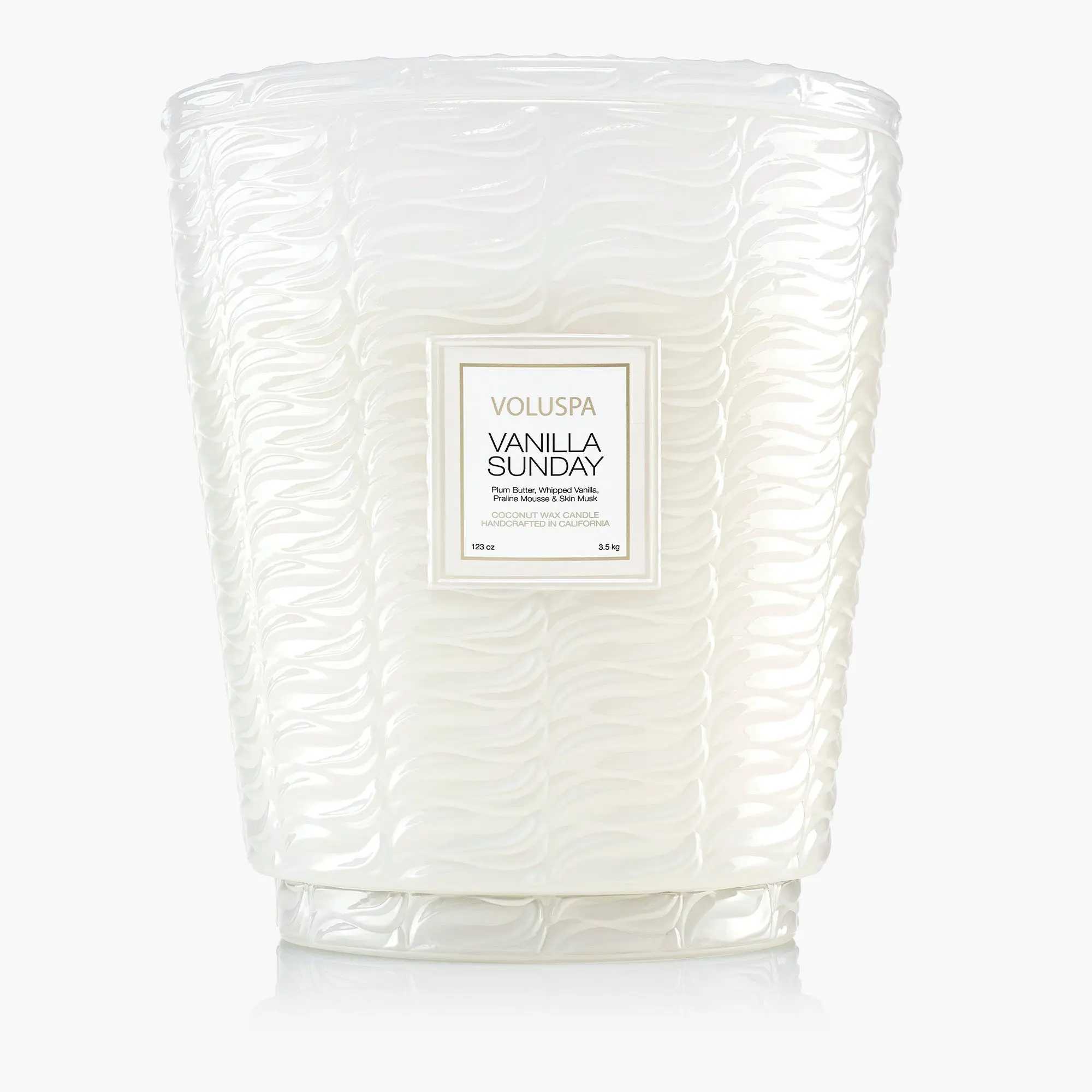 Vanilla Sunday Artisan Fragrance Wax Candle - 5-Wick Hearth Home Decor Candle, Artisan Fragrance Candles