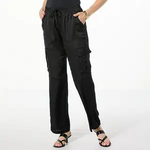 Colleen Lopez Satin Pull-On Cargo Pant