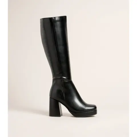 High Step Platform Knee High Boots