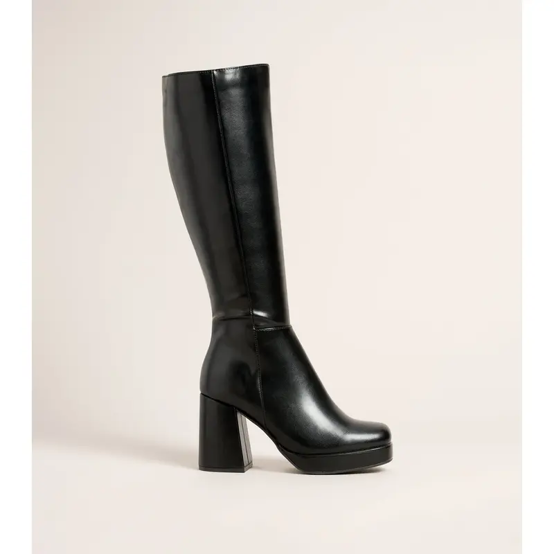 High Step Platform Knee High Boots