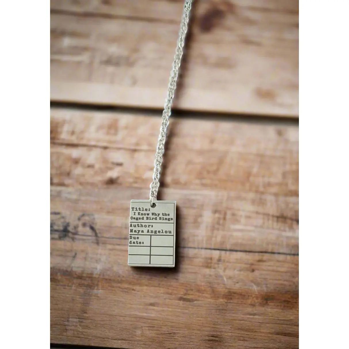 Banned Books Necklace | Library Card Charm | Book Lover Gift for Readers