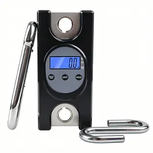150KG/330LB Heavy Duty Digital Hanging Crane Scale, Industrial Metal Scale with LCD Screen & Stainless Steel Hook for Garage, Farm, Hunting, Fishing & More