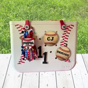 Custom Baseball bag charm