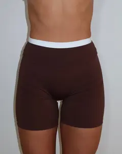 Layered Sculpt Short - Mocha Brown & White
