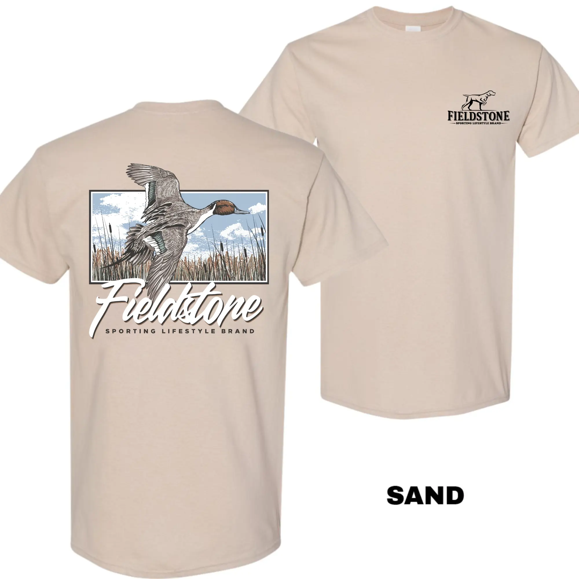 Fieldstone Pintail Duck Hunting T-Shirt Graphic Tee Trendy Country Life For Men And Women Southern Menswear Top Short Sleeve Outdoor Cotton Shirt