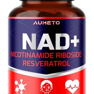 Dietary NAD+ Supplement with Nicotinamide Riboside NR, Resveratrol, Quercetin for Healthy Aging - 90 Count (Pack of 1) Healthcare