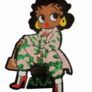 AKA Large Iron-On Sequin Patch