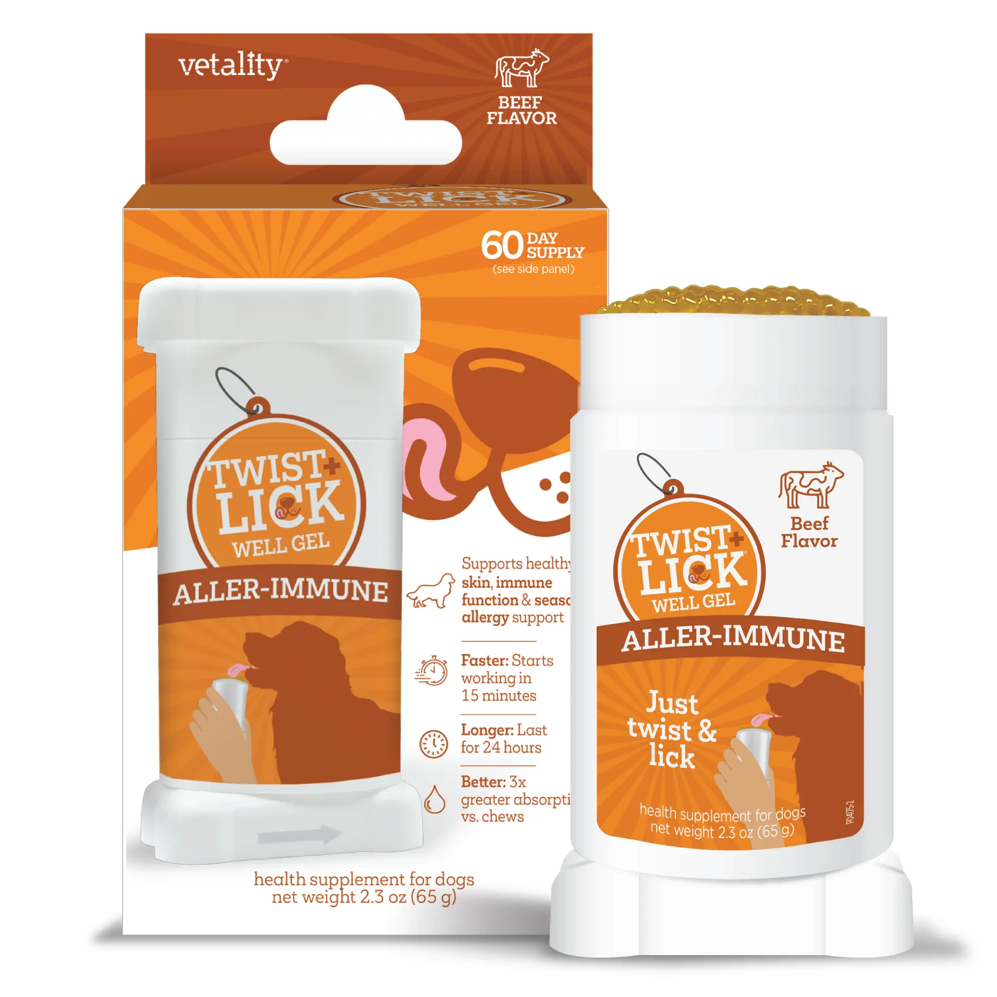 Vetality Twist+Lick Well Gel Aller-Immune + Skin & Coat Salmon Oil