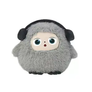 Portable Smart AI Plush Playmate Doll Ages 6+, Interactive Story Telling Early Education Training Toy, Soft Stuffed Emotional Support Plush Robot, Blind Box Backpack Pendant Holiday Gift