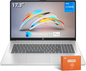 HP 17 inch Laptop for Business, 17.3" HD+ IPS Anti-Glare Display, Intel 8-Core i3-N305, 32 GB RAM, 1 TB SSD, Copilot Key, Bluetooth 5.4, Fast Charge, Windows 11 Pro, RH-Accessories