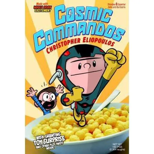 Used Cosmic Commandos Fiction Book - Christopher Eliopoulos Adventure Graphic Novel, Hardcover English Edition - Includes Video Game Rules, School & Educational Office Stationery Supply - Cereal-Box Charm for Reading