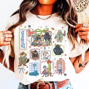 Coquette Bow Zootopia 2 Characters Shirt, Judy Nick Gary De'Snake Tee, Zootropolis, Family 2025 Trip Shirt
