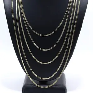14KT Gold Cuban Chain 2mm Semisolid Classic Style for Everyday Wear