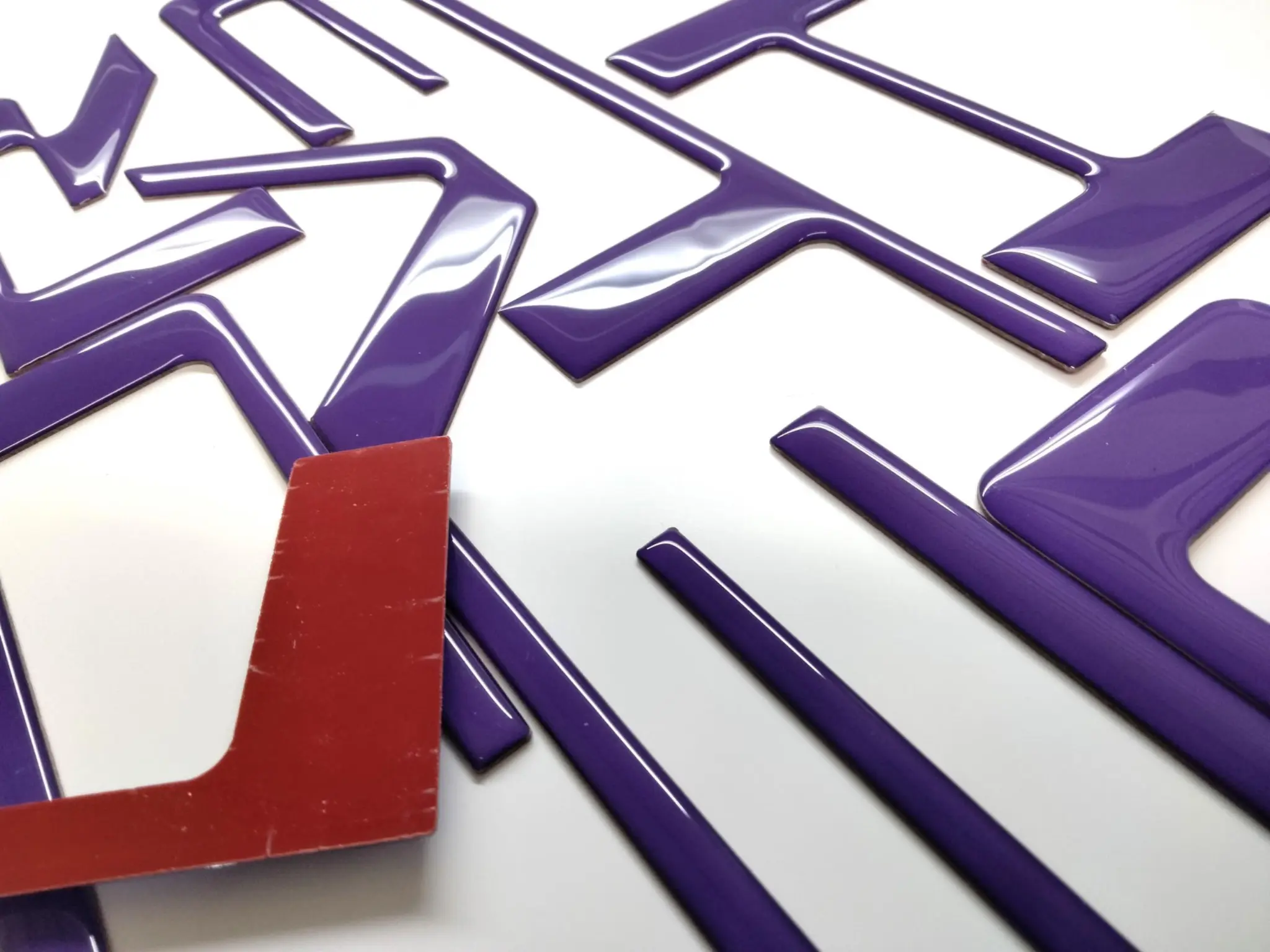 Compatible with 2019 - 2026 Silverado Purple 3D Raised Domed Polyurethane Coated Tailgate Letters/Inserts US Made