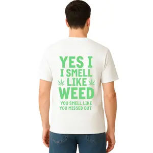 180g【100%cotton】 sweatshirt Black Hoodie Yes I Smell Like Weed You Smell Like You Missed Out Marijuana Leaf Print Casual Streetwear for Men and Women Menswear Natural clearance deals today tiktok shop deals clearance deals clearance items print hoodie m