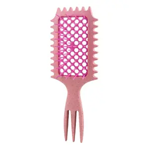 Comfortable Handling Hair Comb with Hexagonal Ventilation for Daily Use
