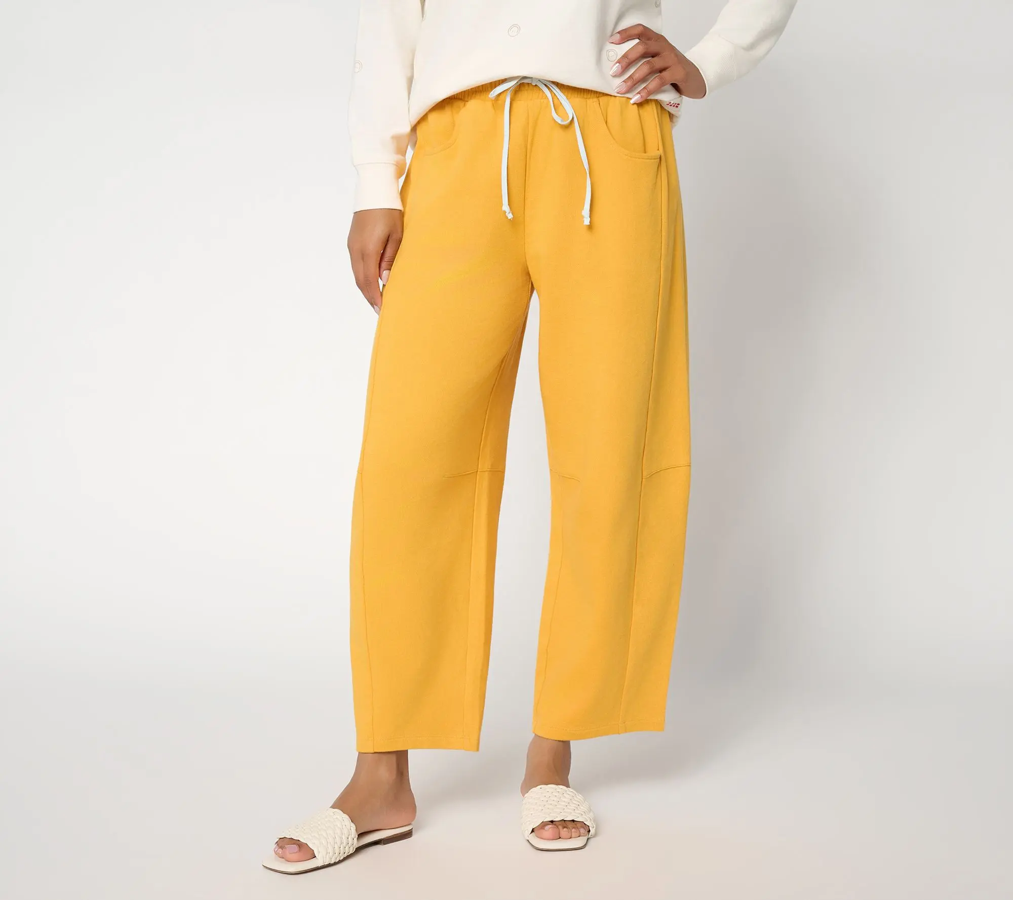 Peace Love World Petite Seamed Barrel Leg Sweatpants Peace Love World Petite Seamed Barrel Leg Sweatpants
