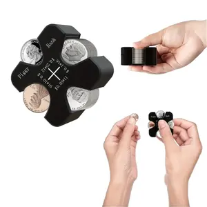 1 Count,Portable Silicone Storage Piggy Bank, Coin Holder Suitable For USD 0.01 0.05 0.1 0.25，American coin storage, car coin storage, shopping coin storage, Compact and easy to use, it helps you save money