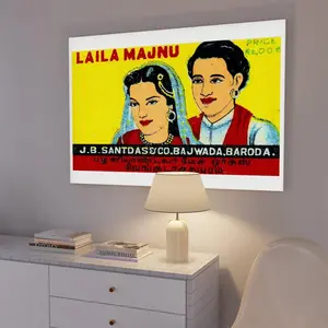 Indian Couple -  Aesthetic Vintage India,Logos, Graffiti, Comics, Retro, Educational (Children), Posters, Canvas Art.