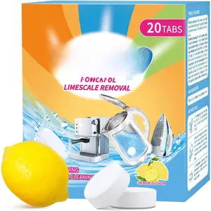 20 Packs  Limescale Removal,Efficient Water Bottle Cleaning Tablets,Odor-Free KETTLE & Coffee Cup Cleaner Tablets,Descaler for Coffee Machine, Stainless Steel Cup Cleaners