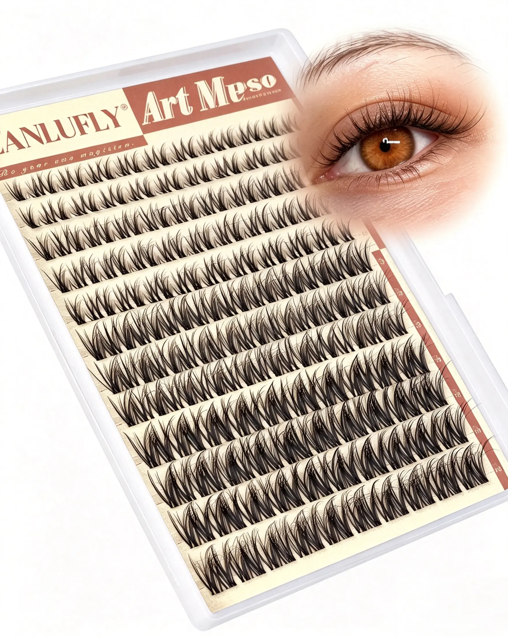 Wispy Cluster Eyelash Extensions Light Fluffy Lash Extensions