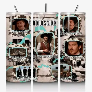 Doc Holiday 20 oz Tumbler - Tombstone Design - Bottle, Drinkware