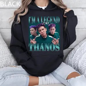 I'm A Legend THANOS Squid Vintage Hoodie, TOP Thanos Hoodie, Graphic Squid Game2 Hoodies, Player 230 Trending  Hoodies