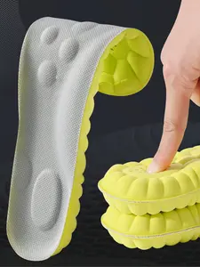 Highly Elastic Breathable Shoe Insoles, Shock-Absorbing Sports Insoles, Anti-slip Comfortable Shoe Insoles for Men & Women
