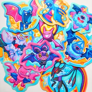 9 pc Bat Sticker Pack Featuring Original achytentacle Art!