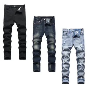 JUNBAOSS Men's Multi Pack Slim Fit Stretch Jeans Colored Skinny Jeans for Men, Distressed Straight Leg Casual Fashion Comfort Flex Waist Denim Pants, Menswear Classic Street Style Cotton Fabric Jean Natural Hipster Personalized Stylish Streetwear Jeans Sp