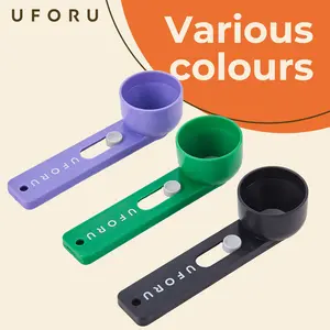 UFORU Multi-functional Measuring Spoon with Built-in Funnel | Suitable for narrow-necked bottles | Can be used for coffee, collagen, pre-workout supplements, baby formula, herbal tea, masala chai, etc. | Specifically designed for protein powder.